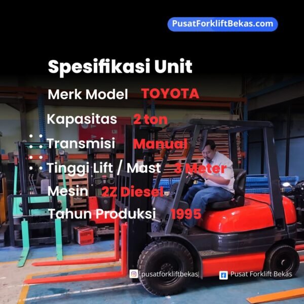 Forklift 2 ton Diesel Toyota 6FD20 - Gambar 2