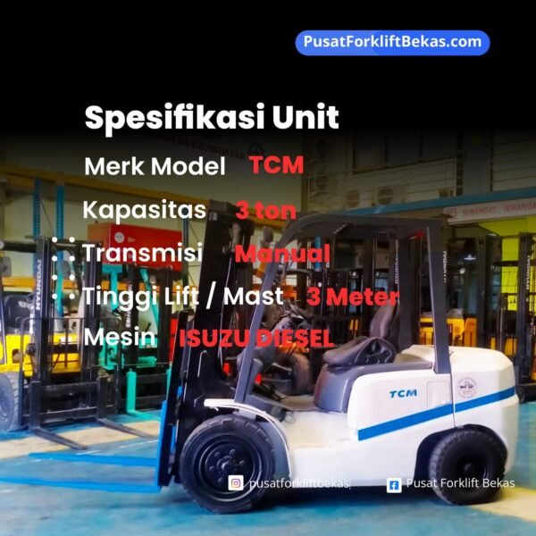 Forklift 3 ton Diesel TCM FD30C3Z - Gambar 2